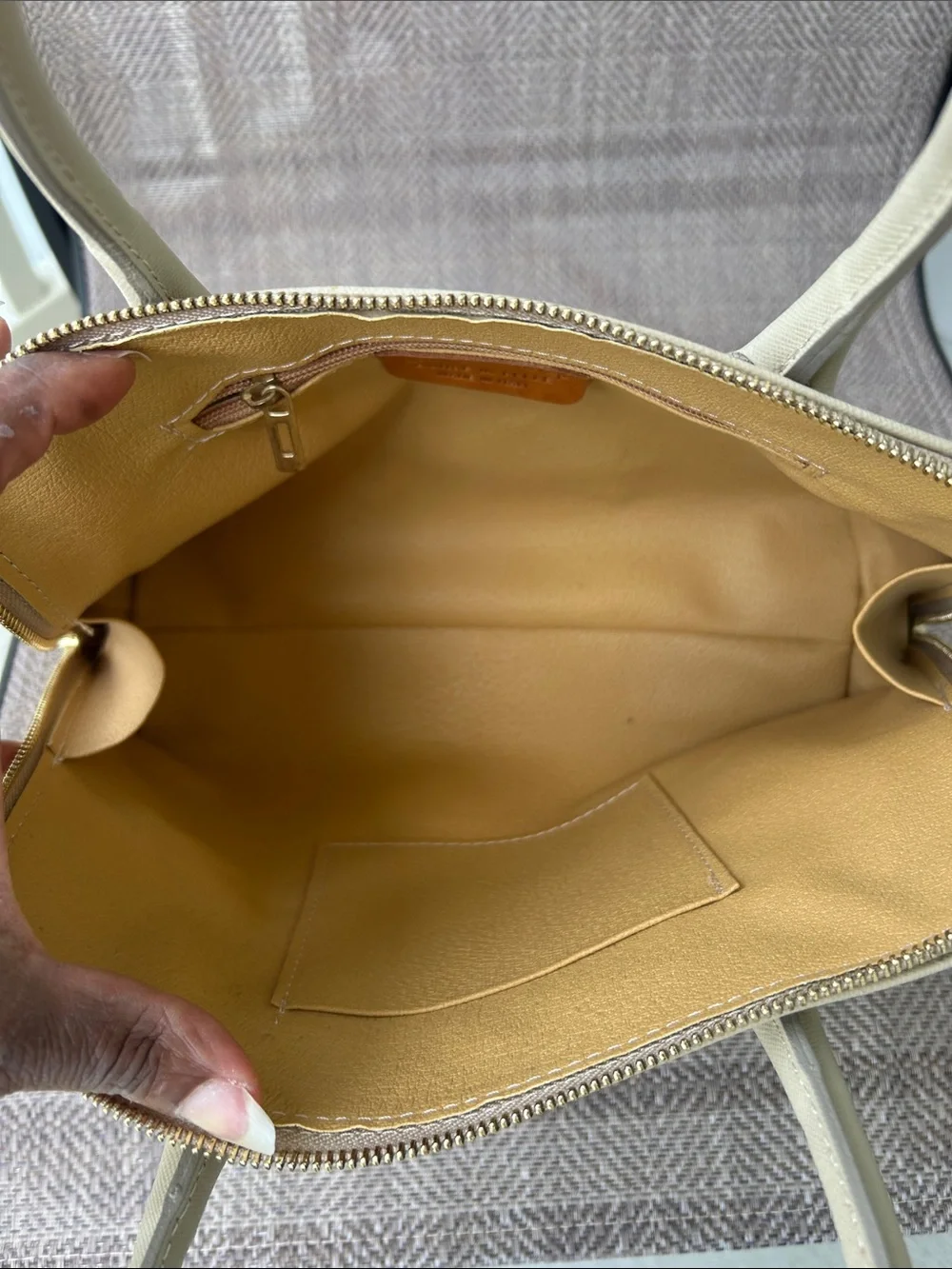 Borse in PELLE Cream Leather Top-Handle Women’s Leather bag. Made in Italy.